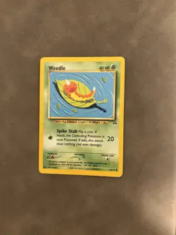 Weedle 70/75 Common Neo Discovery Pokemon Unlimited Lightly Played - Image 1
