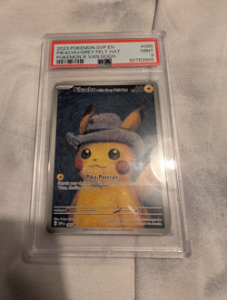 Pokemon Pikachu with Grey Felt Hat Van Gogh 085 Promo PSA 9 Graded MINT - Image 1