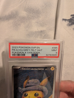 Pokemon Pikachu with Grey Felt Hat Van Gogh 085 Promo PSA 9 Graded MINT - Image 2