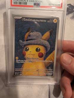 Pokemon Pikachu with Grey Felt Hat Van Gogh 085 Promo PSA 9 Graded MINT - Image 3