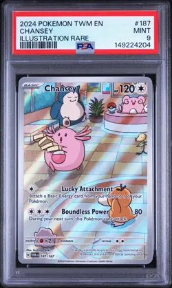 Chansey 187/167 Illustration Rare Twm En-twilight Masquerade Pokemon PSA 9 - Image 1