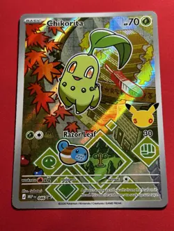 Pokemon Chikorita #46 First Partner Series 2 Promo - Image 1