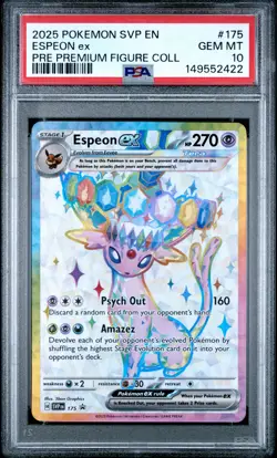 2025 POKEMON SVP EN-SV BLACK STAR PROMO #175 ESPEON EX PSA 10 - Image 1