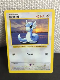 Pokemon Dratini 26/102 Shadowless Base Set WOTC Vintage LP - Image 2