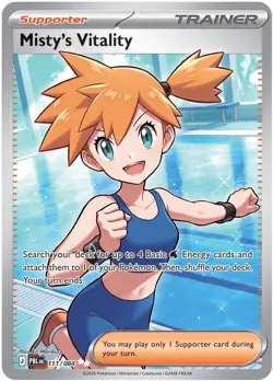 Pokemon TCG Misty's Vitality #111 Ultra Rare Full Art Holo 2026 Pitch Black NM - Image 1