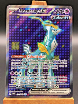 Pokemon Gewalten der Zeit Eisenhaupt EX Full Art Deutsch German 191/162 NM-MT - Image 1