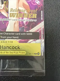 One Piece TCG Boa Hancock- P-115 OP15 Release Event Winner Promo SEALED S - Image 4