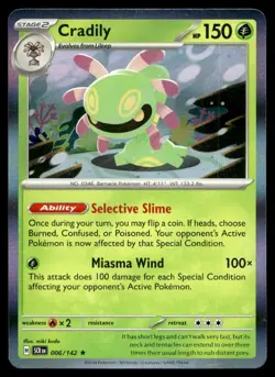Cradily 6/142 Pokemon Card Stellar Crown Rare 150 HP Holo Near Mint TU - Image 1