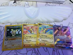 Pokemon TCG 4-Card Lot Pichu Plusle Minun Eevee GX SM233 Promo - Image 1