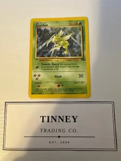 Pokemon Scyther 26/64 Jungle Rare Non-Holo LP Vintage WOTC Card - Image 1