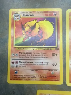 Lot Of 3 Cards Wizards Flareon 19/64 Jungle Regular Rare 70 HP English Unlimited - Image 5