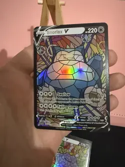 Snorlax Stained Glass Pokemon Card DISPLAY ART CARD - Image 2