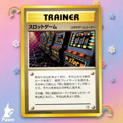 2000 Pokemon Card Arcade Game Slot Machine Neo Genesis JPN Old Back Banned Art - Image 1