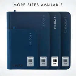 Vault X 12 Pocket Zip Binder, 480 Cards, Exo-Tec Material, 20 Side-Loading Pages - Image 3