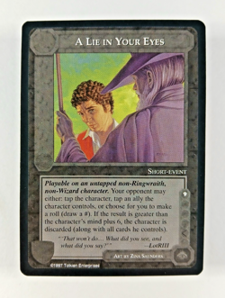 A Lie In Your Eyes - Middle Earth CCG card (1997 ICE) MECCG Against The Shadow - Image 1