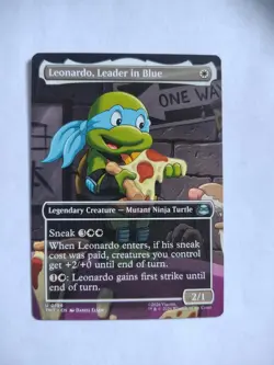 Leonardo, Leader in Blue (Borderless) 0196 Teenage Mutant Ninja Turtles MTG - Image 1