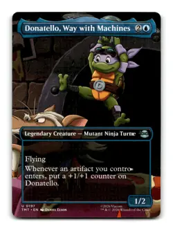 Donatello, Way with Machines (Borderless) 0197 TMNT Magic: The Gathering ~09871 - Image 1
