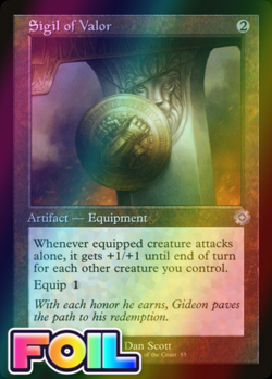x1 Sigil of Valor BRO RETRO BRR MTG 53/126 FOIL UNCOMMON M/NM 1x - Image 1