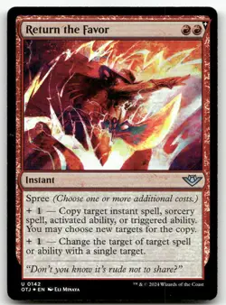 Return the Favor #142 (Foil) (NM) Thunder Junction OTJ Magic MTG - Image 1