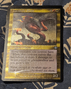 Lavabelly Sliver Foil Etched - Retro Frame Magic MTG LP - Image 1