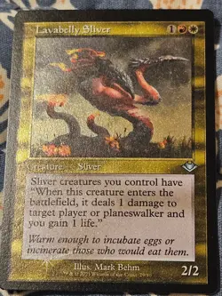 Lavabelly Sliver Foil Etched - Retro Frame Magic MTG LP - Image 2