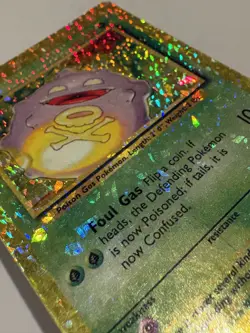 Koffing 51/102 Holo Prism Set Vending Machine Sticker Pokemon Card Vintage - Image 3
