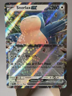 Pokemon Snorlax ex 076/131 SV Prismatic Evolutions Double Rare Holo English - Image 2