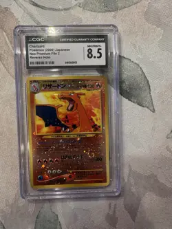 Charizard Neo Premium File 2 No. 006 Reverse Holo 2000 Japanese CGC 8.5 - Image 1