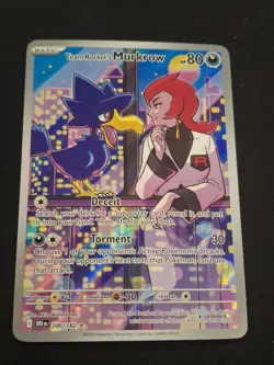 Pokemon TCG Team Rocket's Murkrow 200/182 SV10: Destined Rivals 2025 NM - Image 1