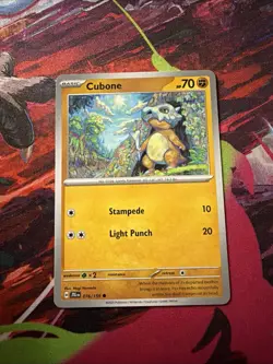 Cubone 076/159 Common SV09: Journey Together Pokemon - Image 1