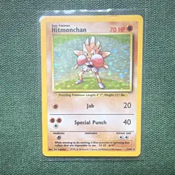 Pokemon TCG Base Set Hitmonchan Holo Rare 7/102 70 HP English 1999 WOTC - Image 3