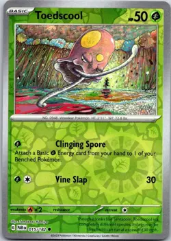 Toedscool 015 Common Paradox Rift Pokemon Reverse Holo NM/M - Image 1