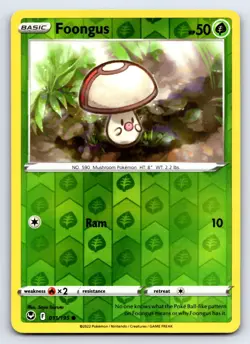 Foongus 011/195 Common Silver Tempest Pokemon Reverse Holo NM/M - Image 1