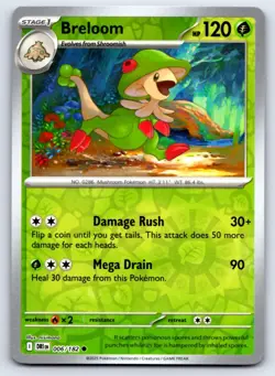Breloom 006/182 Common Destined Rivals Pokemon Reverse Holo NM/M - Image 1