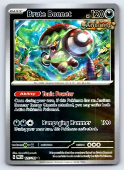 Brute Bonnet 123/182 Rare Paradox Rift Pokemon Reverse Holo NM/M - Image 1