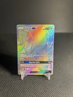 Pokemon TCG Tauros GX 156/149 SM Base Set Secret Rare MP - Image 1