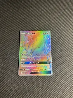 Pokemon TCG Tauros GX 156/149 SM Base Set Secret Rare MP - Image 3