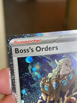 POKEMON BOSS'S ORDERS 172/193 RARE COSMOS HOLO SWIRL PROMO BLEED PRIZE PACK NM - Image 3