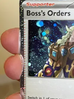 POKEMON BOSS'S ORDERS 172/193 RARE COSMOS HOLO SWIRL PROMO BLEED PRIZE PACK NM - Image 4
