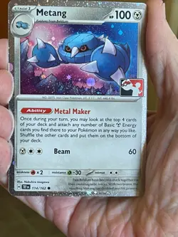 POKEMON METANG 114/162 COMMON COSMOS HOLO PLAY! PRIZE PROMO NM TEMPORAL FORCES - Image 1