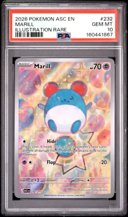 2026 POKEMON ASC EN-ASCENDED HEROES ILLUSTRATION RARE #232 MARILL PSA 10 - Image 1