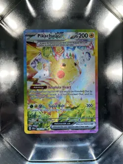 Pokemon Pikachu ex 238/191 Sv08: Surging Sparks Holo Special Illustration Rare - Image 3
