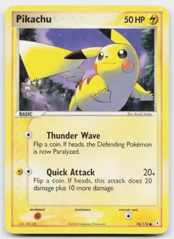 Pikachu 78/110 Common Holon Phantoms Pokemon Lightly Played - Image 1
