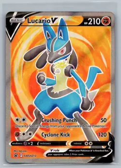 Lucario V SWSH213 Holo Promo Sword & Shield Promo Pokemon Near Mint - Image 1