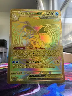 Pokemon Mega Greninja Ex Gold Mega Hyper Rare Chaos Rising 122/086 - Image 1