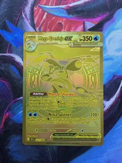 Pokemon Mega Greninja Ex Gold Mega Hyper Rare Chaos Rising 122/086 - Image 4