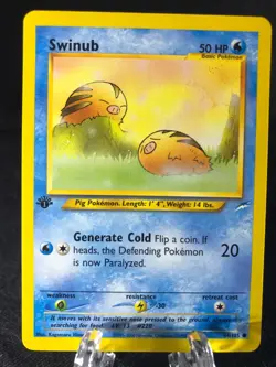 Swinub 84/105 Neo Destiny 1st EDITION Pokemon TCG WotC Common NM Never Played! - Image 1