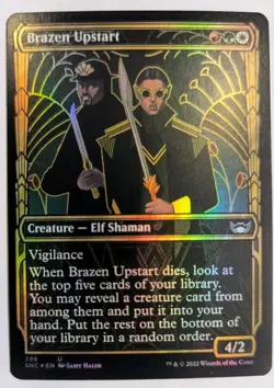 MTG Streets of New Capenna Brazen Upstart (Showcase) 296 Foil NM/M - Image 1