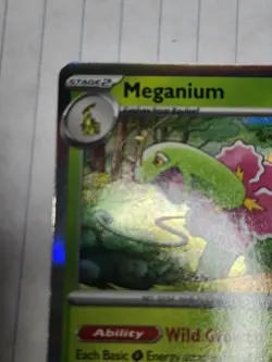 2025 Pokemon Meganium #001 Prerelease Promo, Mega Evolution Stamped, MEP #01, NM - Image 5