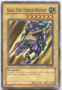 Gaia The Fierce Knight SDY-007 Common Starter Deck: Yugi Yu-Gi-Oh Unlimited NM - Image 1